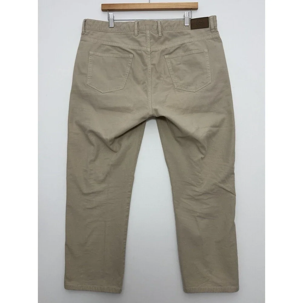 Peter Millar 5-Pocket Pants Men 38x27 Khaki Stretch Crown Vintage Canvas Chino